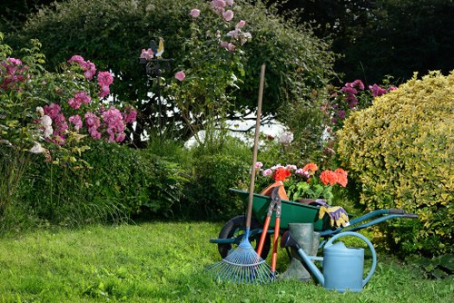 Well-maintained garden with blooming flowers
